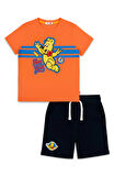 Haribo Erkek Çocuk Baskılı ŞortluTakım 2-8 Yaş Turuncu