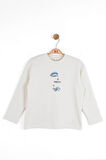 Nk Erkek Çocuk Graffiti Sweatshirt 4-8 Yaş Ekru