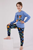 Rolypoly Erkek Çocuk Pijama Takım 2-8 Yaş Mavi