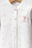 U.S. Polo Assn Kız Bebek Tulum 03-9 Ay Beyaz