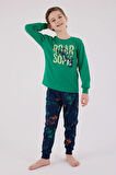 Rolypoly Erkek Çocuk Pijama Takım 2-8 Yaş Yeşil