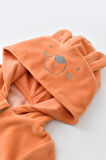 BabyCosy Bebek Kadife Fermuarlı Takım  3-24 Ay Kiremit