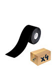Medikaltec  Kinesio Sport Tape – Sporcu Ağrı Bandı 5m X 5cm Siyah 4 Adet