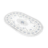 Dekoreko İnci Halı Dijital Saçaklı Oval 1908 Desen 1