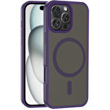 iPhone 16 Pro Kılıf Mat Arka Yüzey Wireless Şarj Özellikli Sio Kapak