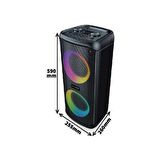 Leader LP-6040 6.5 Incx2 Rgb Taşınabilir Ses Sistemi