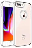 iPhone 8 Plus Kılıf Köşeleri Renkli Şeffaf Kamera Korumalı Silikon Luxury Kapak