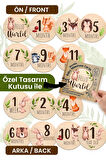  Aylık Bebek Kartları Ingilizce Milestone Cards Bebek Hediyelik Anı Kartı Ay Kartları