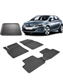 Sahler Sahler Opel Asta J Sedan 2009-2019 4.5D Paspas ve Rizline 3D Bagaj Havuzu Siyah
