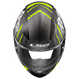 LS2 RAPID 2 RAVEN MAT SİYAH-GRİ-NEON SARI KASK XL