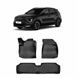 Rizline Kia Niro Elektirikli 2022 Sonrası  3D Havuzlu Paspas Siyah