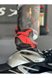 Storm 2 Faster Mat Kırmızı-tıtanıum Motosiklet Kaskı Ecr 22.06 Sertifikalı