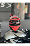Storm 2 Faster Mat Kırmızı-tıtanıum Motosiklet Kaskı Ecr 22.06 Sertifikalı