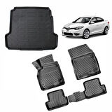 Rizline Renault Fluence 3D Havuzlu Paspas ve Bagaj Havuzu Set Siyah
