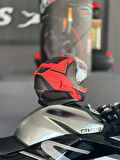 LS2 Storm 2 Faster  Mat Kırmızı-Tıtanıum  Motosiklet Kaskı ECR 22.06  Sertifikalı 2XL