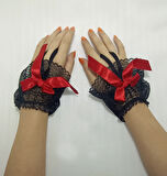 ASM1285 Kadın 2 Li Siyah Dantel El Bilekliği Gelinlik Aksesuarı