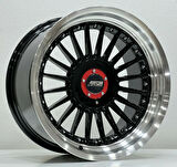 BCH-7307 8*17 5*112-120 ET20 72.56 BLACK LIP MAC+CHROME RIVETS