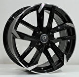 BK-5788 7.5*17 4*108 ET28 65.1 BLACK MACHINED XL