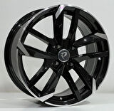 BK-5788 7.5*17 4*108 ET28 65.1 BLACK MACHINED XL