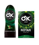 OKEY Ginseng Özlü Kayganlaştırıcı ve Masaj Jeli 200ml + Rötar Prezervatif 10'lu