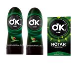 OKEY Ginseng Özlü Kayganlaştırıcı ve Masaj Jeli 2 Adet 200ml + Rötar Prezervatif 10'lu