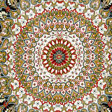 Dekoreko İpek Halı Dijital Saçaklı Yuvarlak 1830 Desen 1