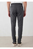 Legend Gri Renk Çizgili Chino Pantolon