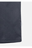 Jersey Antrasit Renk İpek Apreli Bisiklet Yaka T-shirt