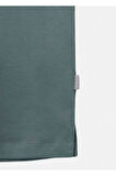 Orlen Haki Renk İpek Apreli Oversize T-shirt