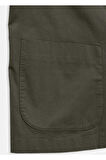 Victor Haki Renk Mono Yaka Over Size Blazer Ceket