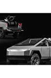 1/32 Tesla Cybertruck Pikap Model Metal Off Road Koleksiyonu Sesli Işıklı Çek Bırak ( Kutusuz )