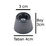 Masa Sandalye Koltuk Kanepe Kitaplık Ünite Ayak Yükseltici Plastik Konik Ayak Boy 3 Cm Çap 3-4 cm