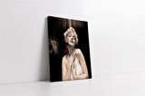 Marliyn Monroe Kırmızı Çiçeğiyle Kanvas Tablo
