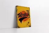 Vintage Retro Görsel Kanvas Tablo