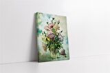 Vazoda Çiçekler Kanvas Tablo
