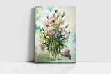 Vazoda Çiçekler Kanvas Tablo