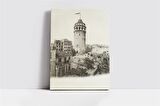İstanbul Eski Galata Kanvas Tablo