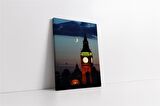 Londra Saat Kulesi Gece Kanvas Tablo