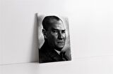 Atatürk Siyah Beyaz Kanvas Tablo
