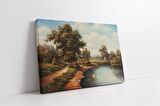 Küçük Gölet ve Kuğu Kanvas Tablo