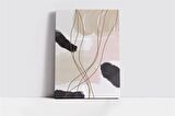 Line Art Bej Kanvas Tablo