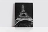 Siyah Beyaz Eyfel Kulesi Kanvas Tablo