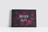 Never Quit Glitch Kanvas Tablo