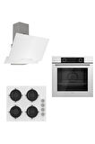 Ferre Pure Cs Serisi Beyaz Ankastre Set ( D064 - Cs206 - Xe61cb )