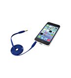 Global Urban Revolt 3.5mm to 3.5mm Aux Ses Kablosu 1m Altın Port Girişli Mavi WNE1106