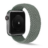 Apple Watch 44mm KRD-38 Hasır Örgü Dizayn Medium Kordon