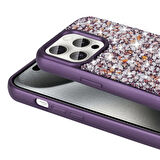 iPhone 15 Pro Max Kılıf Parlak Taşlı Tasarım Linea Kılıf