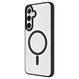 Galaxy S25 Plus Kılıf Magsafe Şarj Özellikli Krom Magsafe Silikon Kılıf