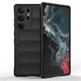 Galaxy S23 Ultra Kılıf Esnek TPU Oyuklu Arka Yüzey Tasarımlı Etnik Silikon Kılıf