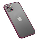 iPhone 13 Kılıf Retro Kenar ve Lens Koruyucu Renkli Kılıf